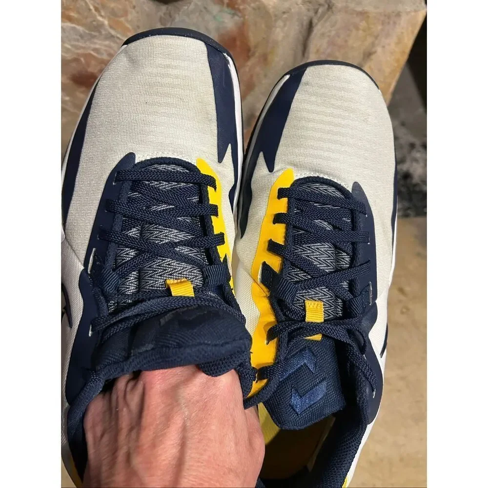 Nike Precision VI Low White Navy Gold Basketball Shoes DD9535-101 Men’s Size 9 U